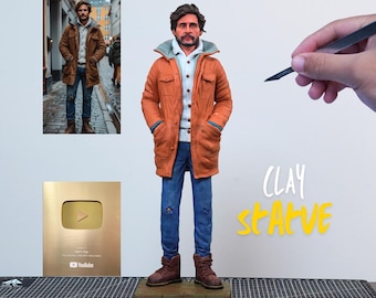 Action figure personalizzata, modalità personaggio - fatta a mano, statua personalizzata basata su foto, regalo personalizzato per il marito, regalo artistico unico per la persona amata