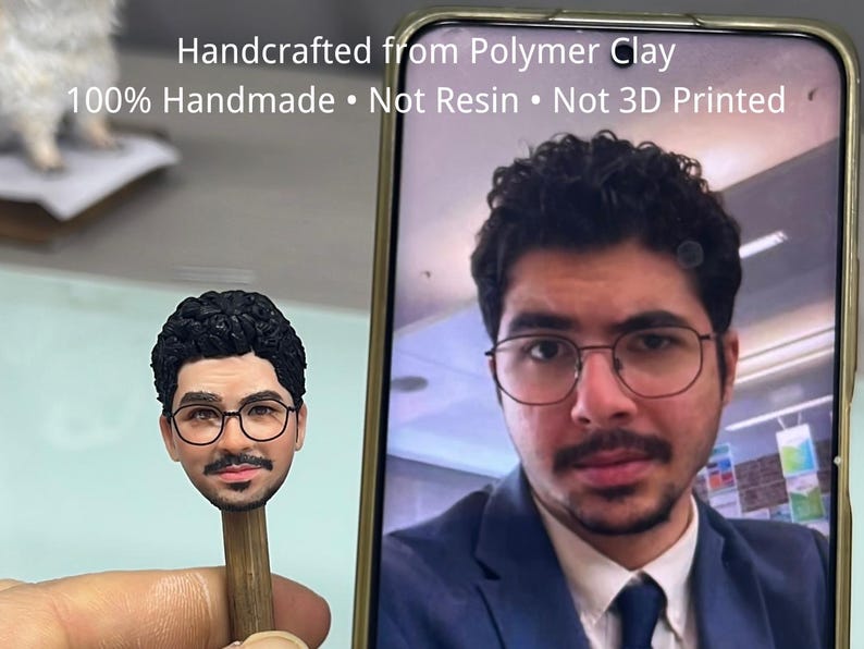 カスタムアクションフィギュア、キャラクターモード - ハンドメイド、写真に基づいたカスタムスタチュー、夫へのパーソナライズされたギフト、恋人へのユニークなアートワークギフト 画像 2