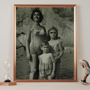 1963 La Dolce Vita Beach Print | Leopard Swimsuit, Cat Eye Glasses (Digital Download)