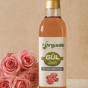 Ambachtelijke rozenazijn - 100% natuurlijk en handgemaakt - culinair gastronomisch, schoonheidselixer - met rozenblaadjes geïnfuseerde azijn, SpringofFlavors