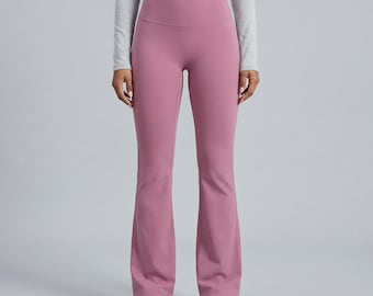 Pantaloni da yoga a vita alta da donna / Leggings a zampa d'elefante per tutti i giorni / Pantaloni da fitness che stringono la vita