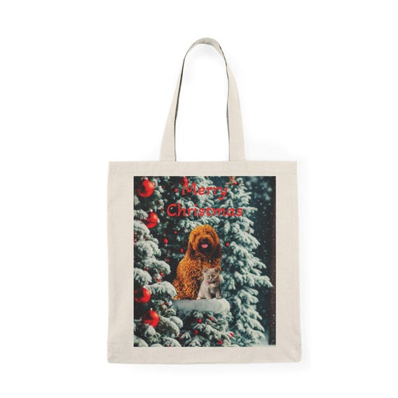 Christmas Dog & Kitten Tote Bag | Gift Ideas