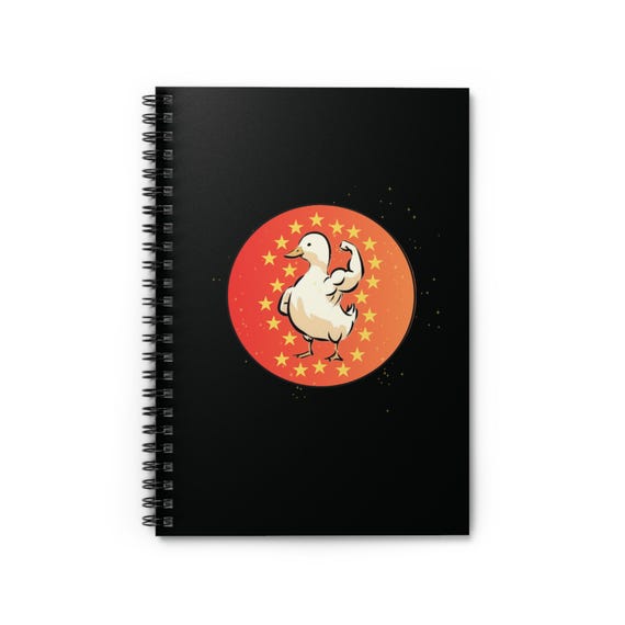 Duck Muscle Notebook, Lined Journal, Student Stationery