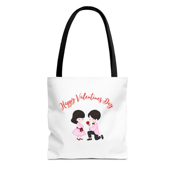 Valentines Day Tote Bag, Couple Design, Gift for Her