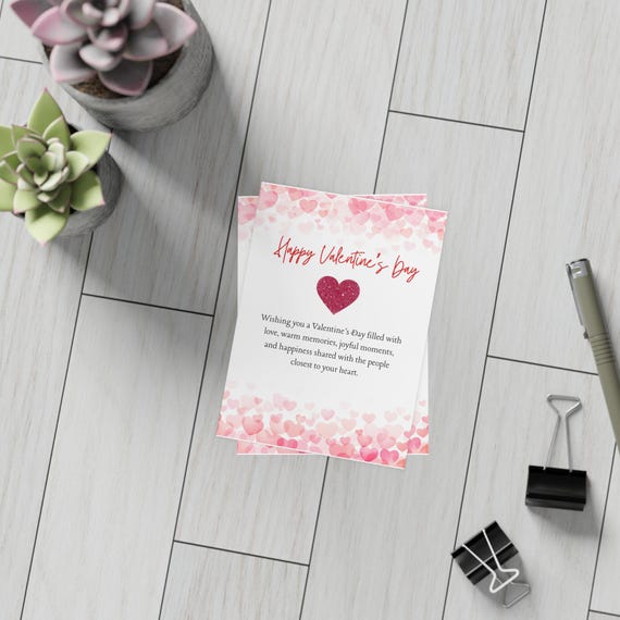 Valentine's Day Postcard Set with Envelopes