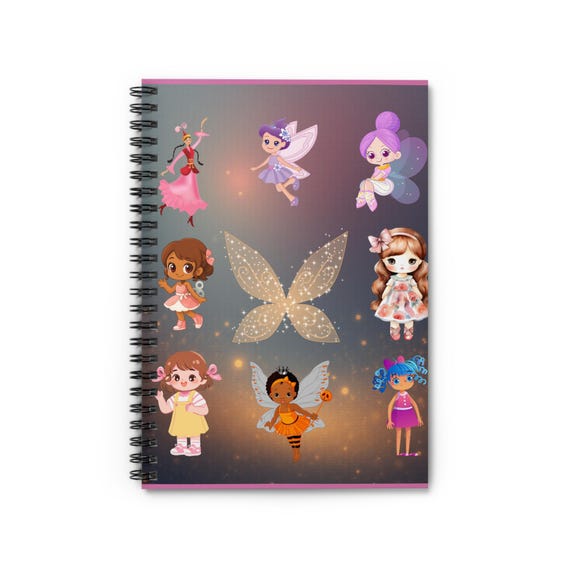 Beautiful  elegant  Kawaii Fairy Girls Spiral Notebook  | Ruled Journal