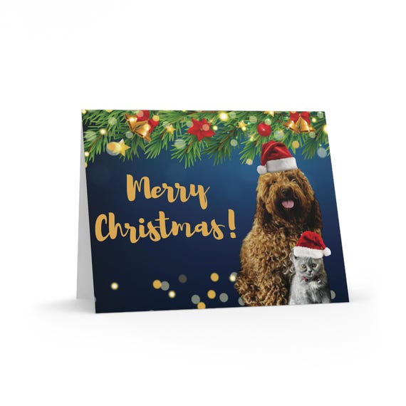 Christmas Pine Garland Greeting Cards | Holiday Card Set