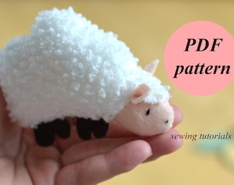 Small Sheep Sewing Masterclass: DIY Felt & Boucle Plushie Pattern - PDF Instant Download