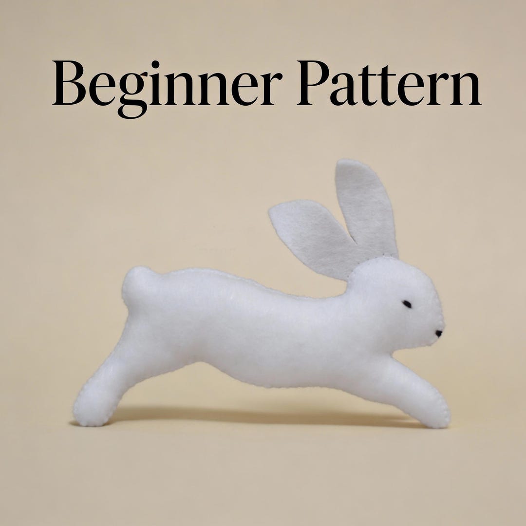 Beginner Rabbit Sewing PATTERN, Felt Bunny Tutorial, Digital Download ...