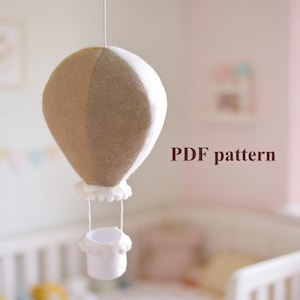 Patrón de globo aerostático: globo de fieltro para coser PDF