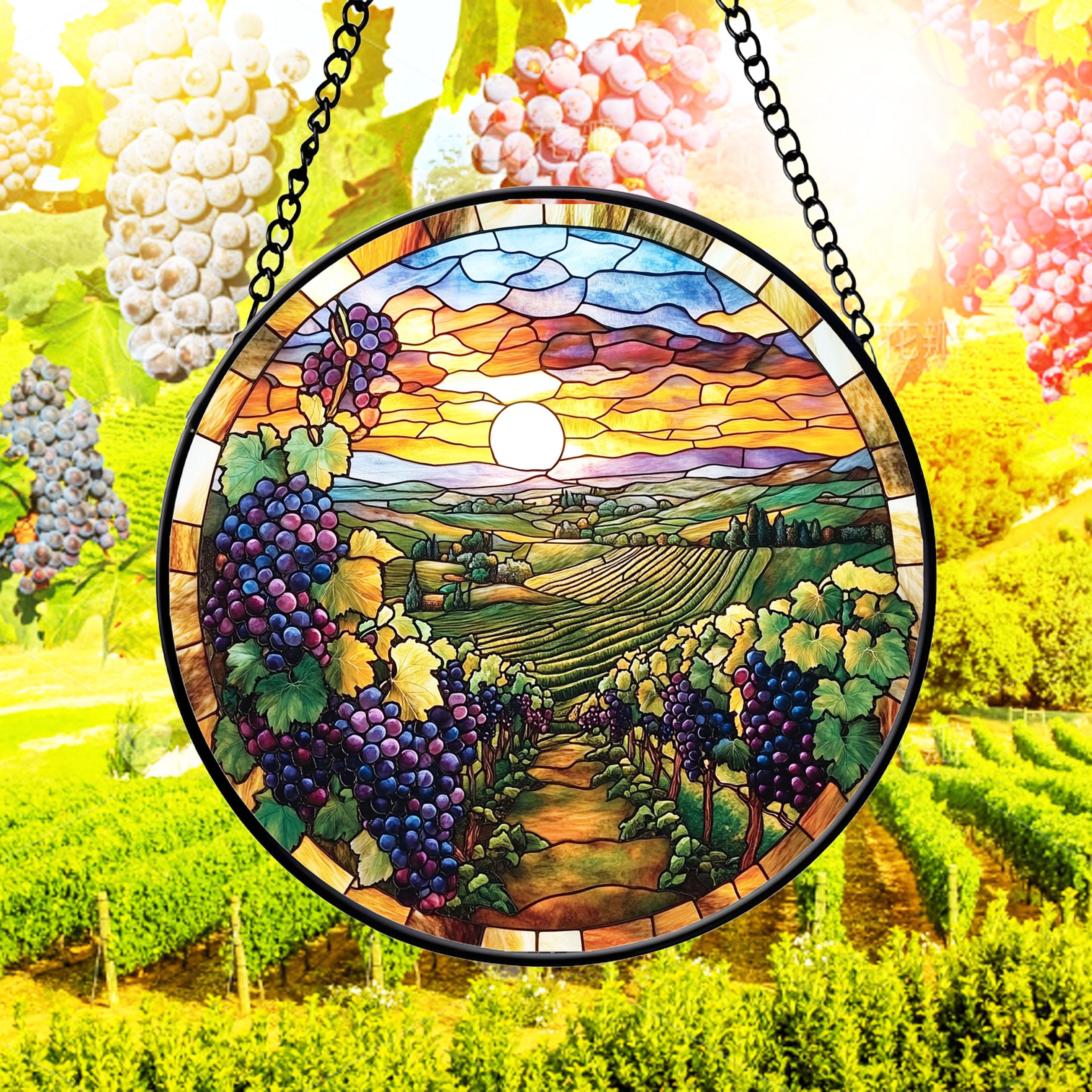 Stained glass grapes - Etsy 日本