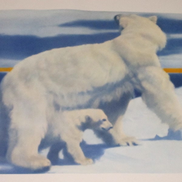 Fred Machetanz "Beginnings" Limited Edition Alaskan Artist Lithograph / Polar Bear