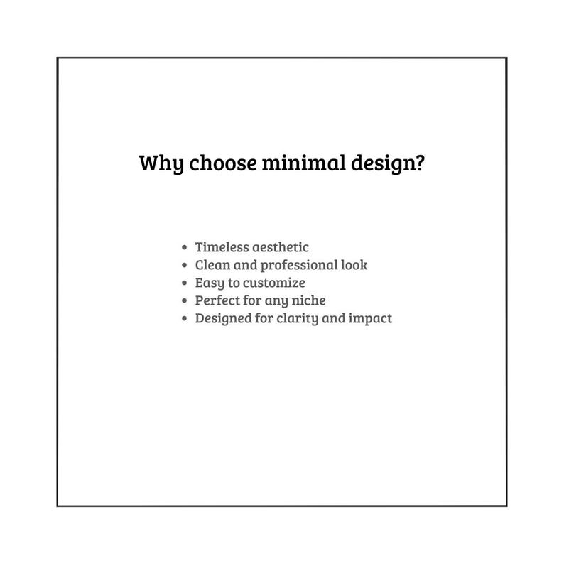 IG Minimal Template Pack 10 Editable Instagram Templates for Canva