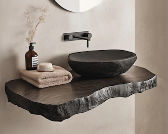 Op maat gemaakte massief houten plankijdelheid, rustiek boerderijbadkamermeubilair