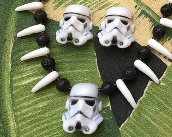 Primitive Storm Trooper Star Wars  Necklace Tiki Oasis VLV Pinup