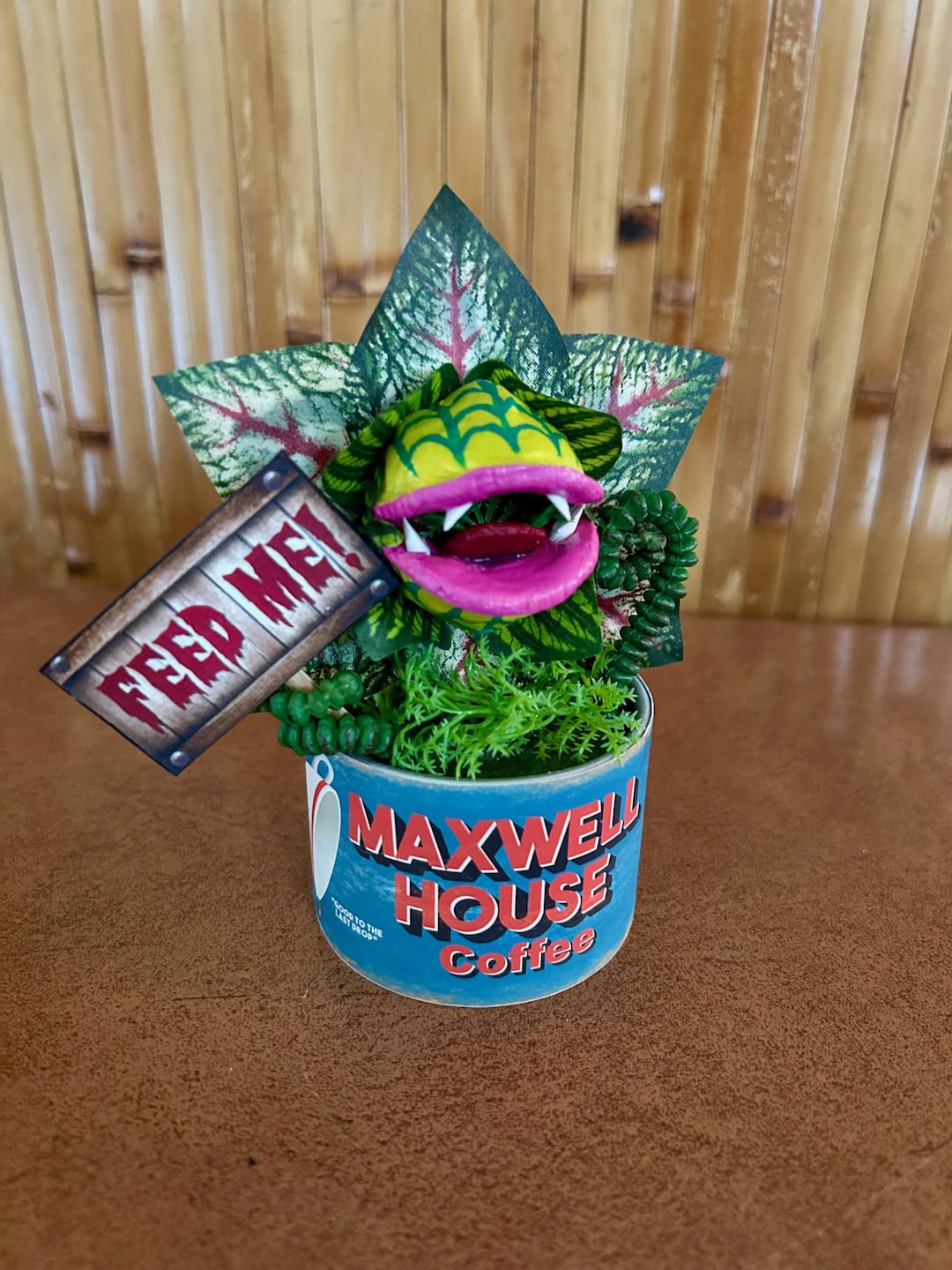 Little Shop of Horrors Audrey 2 Coffee Can Sculpture 6 Inches Tall