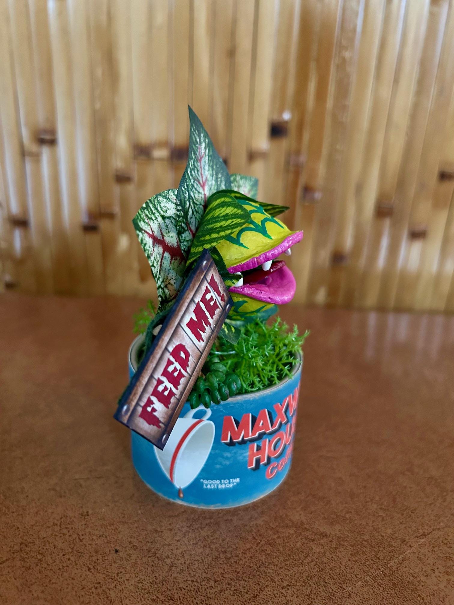 Little Shop of Horrors Audrey 2 Coffee Can Sculpture 6 Inches Tall