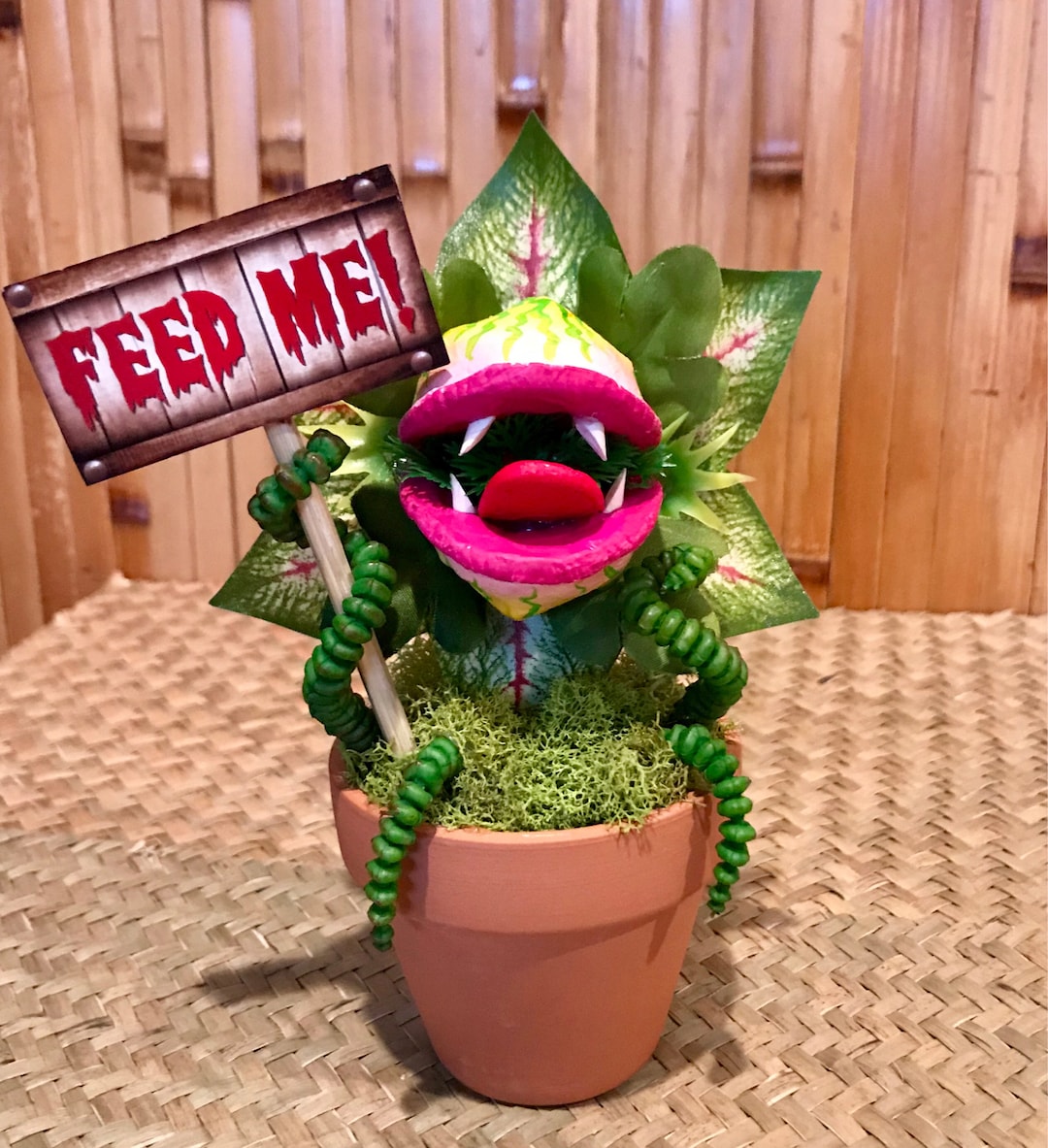 I made an Audrey2 from Little shop of Horrors using styrofoam eggs