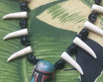 Primitive Boba Fett Star Wars  Necklace Tiki Oasis VLV Pinup