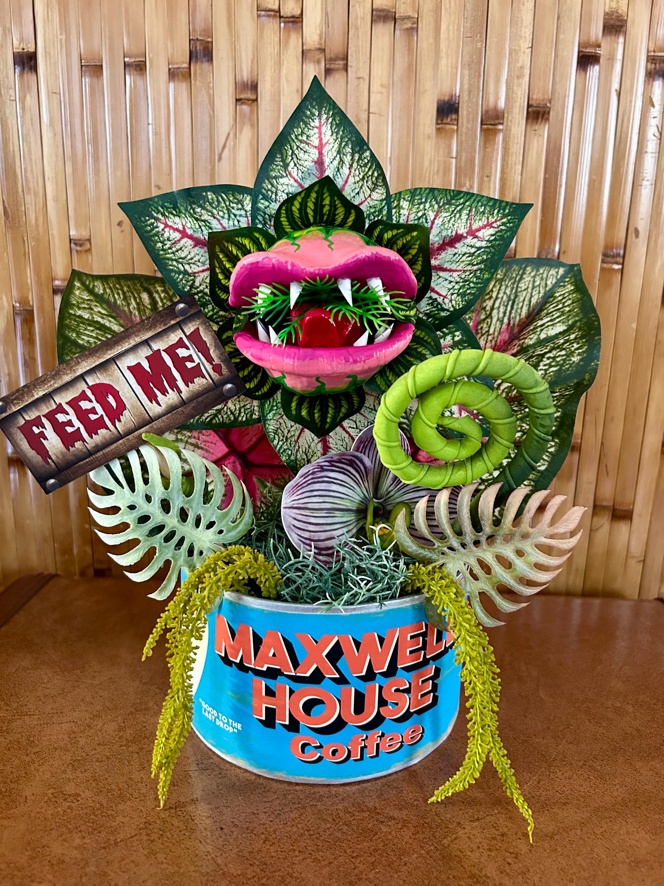 Little Shop of Horrors Audrey 2 Monster Plant Coffee Can Sculpture