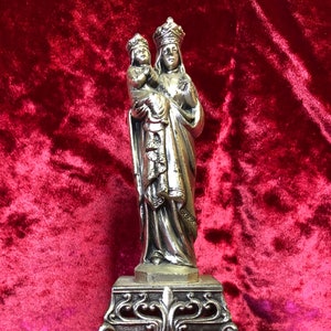Beautiful Vintage French Statue - Mary Holding Baby Jesus