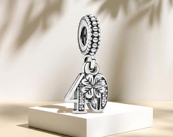 Dije colgante de celebración del 40.° aniversario, dijes de pulsera colgantes con diamantes de imitación para cumpleaños y aniversarios de mujeres.