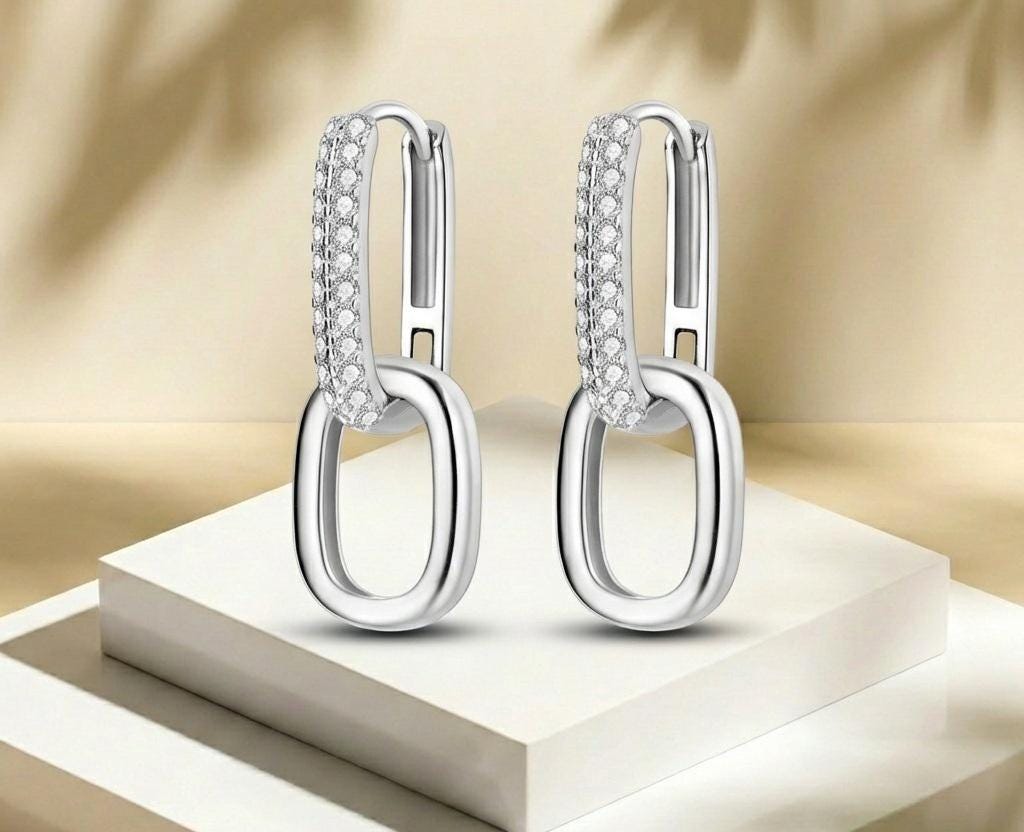 Bracciale uomo in acciaio catena maglia Rettangolare alternata