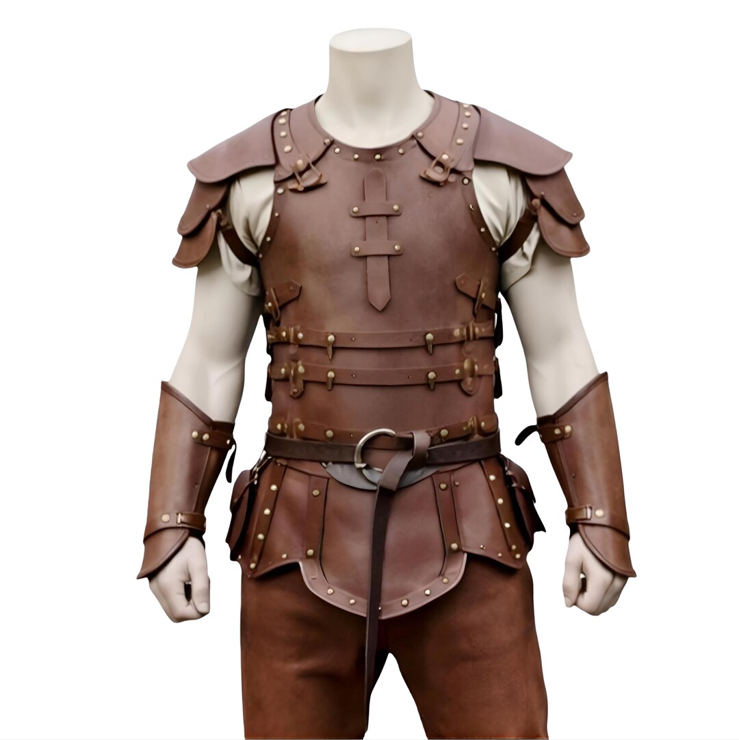 Viking Brown Leather Armor | LARP Medieval Warrior Costume - Etsy