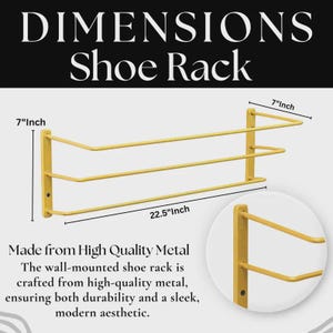 Wall-Mounted Metal Shoe Rack – Space-Saving Vertical Organizer with Modern Minimal Design image 5
