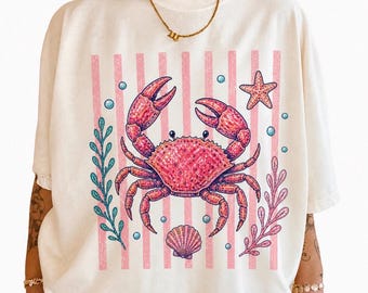 Seahorse Beach Shirt, Coastal Summer T Shirt, Ocean Graphic Tee, Sea Life Shirt, Cute Vacation Outfit, Marine Life Tee, Gift for Her
