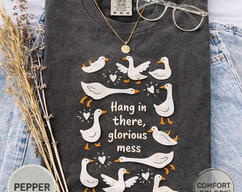 Comfort Colors Goose T-Shirt, Funny Duck Graphic Tee, Vintage Cotton Shirt
