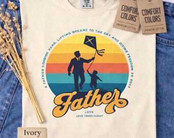 Father and Son Retro Sunset Shirt, Comfort Colors Cotton Tee
