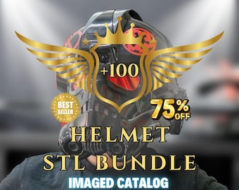 100+ Helme STL Pack - 3D druckbare Cosplay-, Rüstungs- und Ausstellungsmodelle