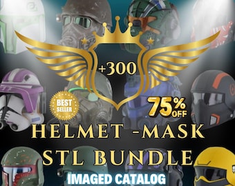 300+ Helme & Masken STL Pack - 3D druckbare Cosplay, Display Modelle