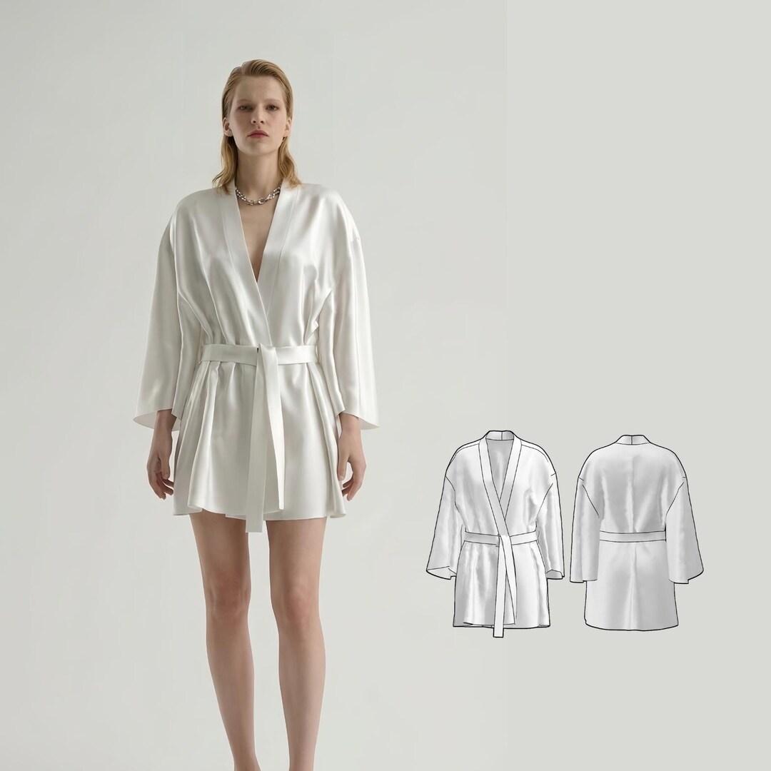Silk Robe Sewing Pattern | Bridal Kimono, XS-XXL (PDF Download) - Etsy
