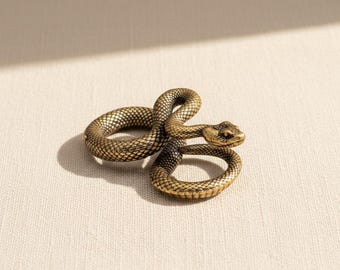 アンティーク真鍮製蛇〜蛇の刻印〜ジュエリー装飾用真鍮金具（C-503
