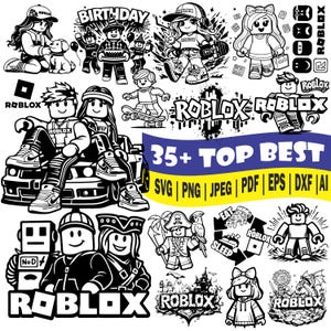 roblox SVG, Roblox SVG Bundle, Roblox Game Character Clipart, Roblox PNG Files for Cricut, Gamer svg Bundle,Roblox Manface Svg,roblox vector