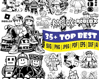 Roblox SVG, Roblox SVG-Bundle, Roblox Spiel Charakter Clipart, Roblox PNG-Dateien für Cricut, Gamer svg Bundle, Roblox Manface svg, Roblox Vektor