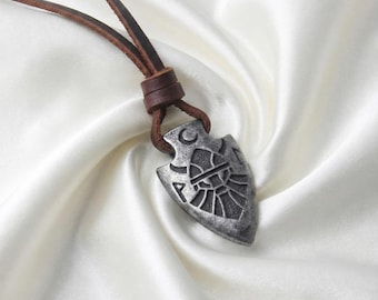 Arrowhead Necklace Viking Odin Spear Head Stainless Steel Pendant Necklace Norse Gift For Him
