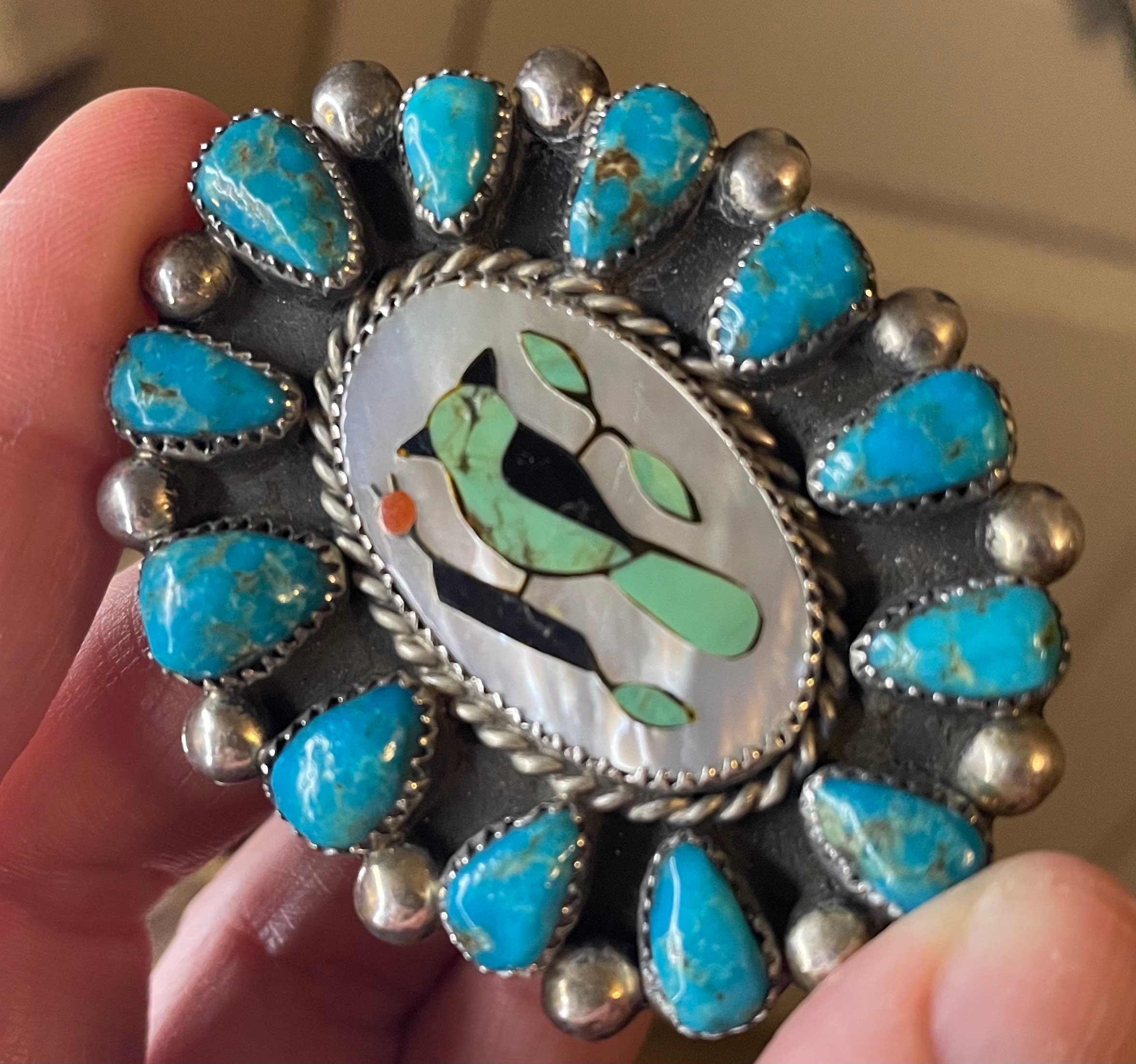 Incredible Vintage Native American Navajo Turquoise Leeanne Lee Sterling Silver Bracelet Old Incredible Vintage Native American Navajo Turquoise Leeanne Lee Sterling Silver Bracelet Old