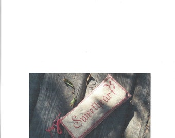 Sweetheart digital pinkeep pincushion cross stitch pattern