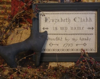 primitive halloween cross stitch, Black Cat Pattern