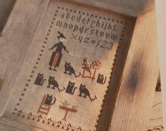 Mrs.Clakk Spins DIGITAL  cross stitch Pattern