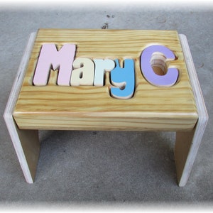 Basic Name Puzzle Stool  (&quot;FREE&quot; Shipping)
