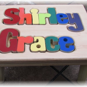 Two Lines, Two Names Puzzle Stool (&quot;FREE&quot; Shipping)