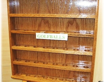 Golf Ball Oak  Display Cases (FREE SHIPPING)