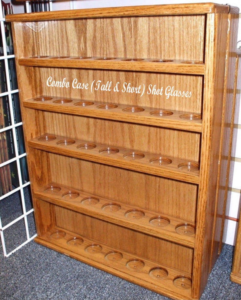 Combo Shot Glass Display Cases FREE Shipping Etsy