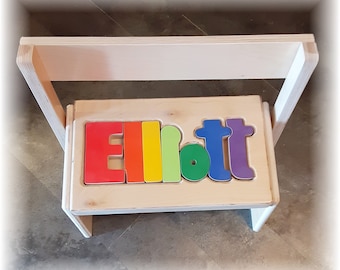 FLIP Name Puzzle Stool (&quot;FREE&quot; Shipping)