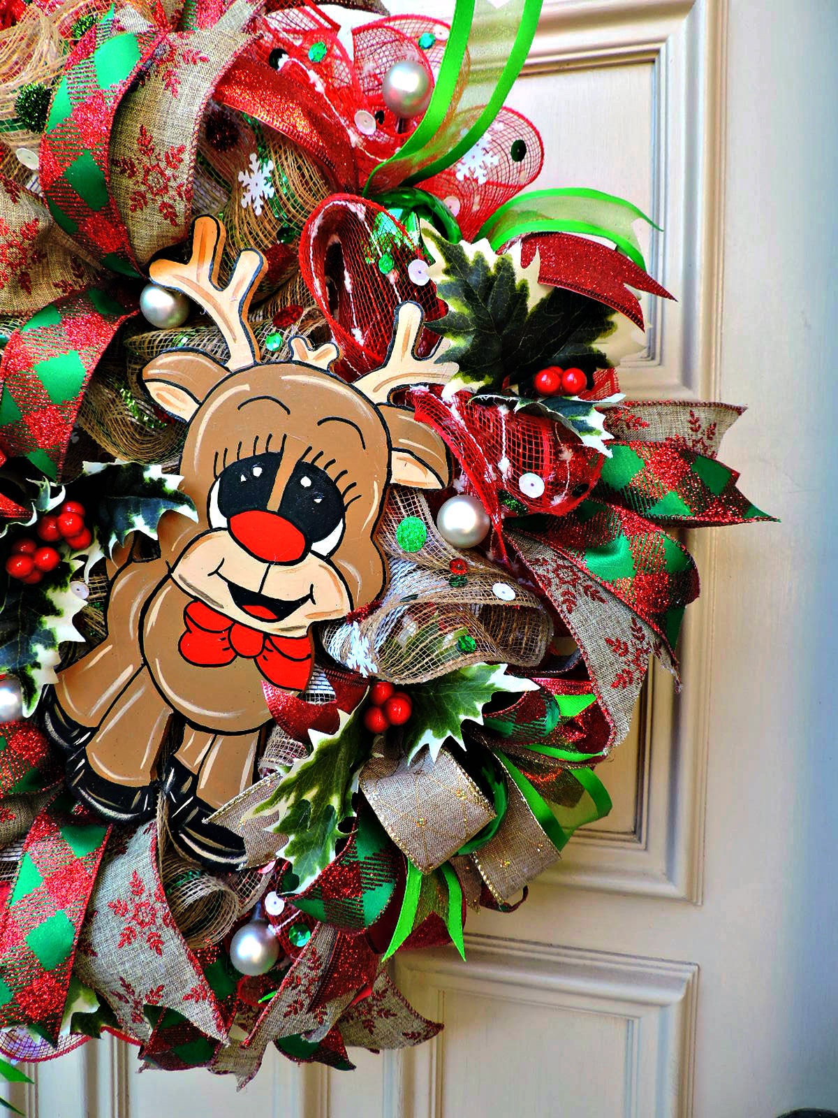 NEW Christmas Wreaths Front Door Holiday Wreath Seasonal - Etsy