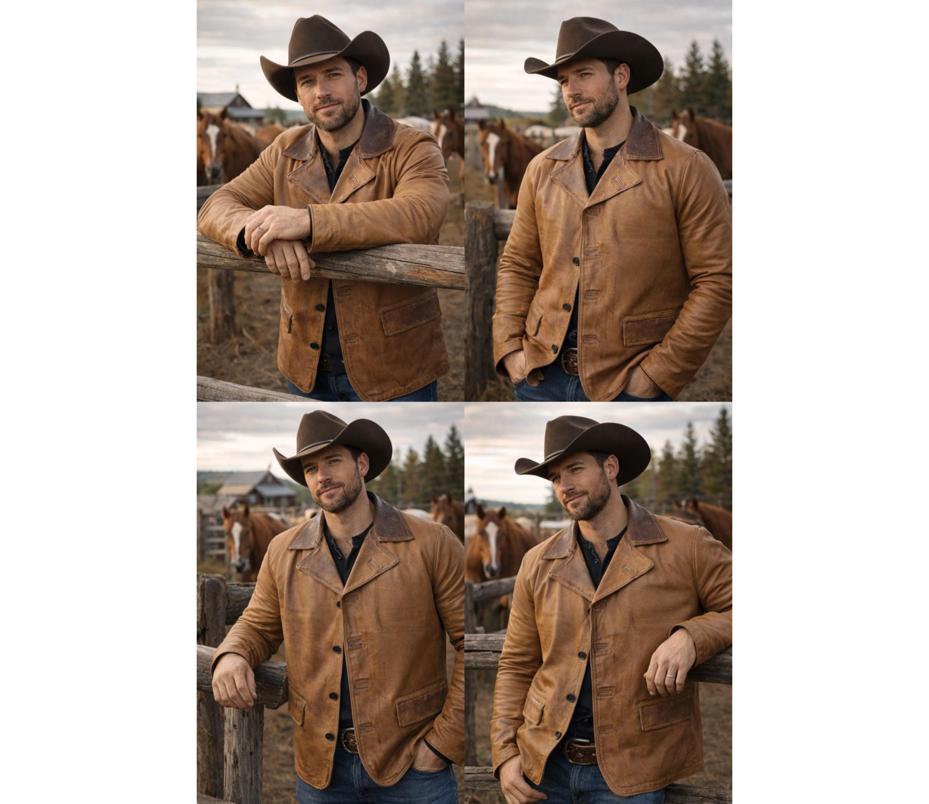 Arthur Morgan Jacket Handmade Vintage Brown Waxed Leather Coat